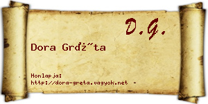 Dora Gréta névjegykártya